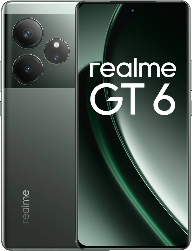 Celular realme GT 6, 6.78", Android 14, 5G, 12 GB RAM, 256 GB, Gjelbër
