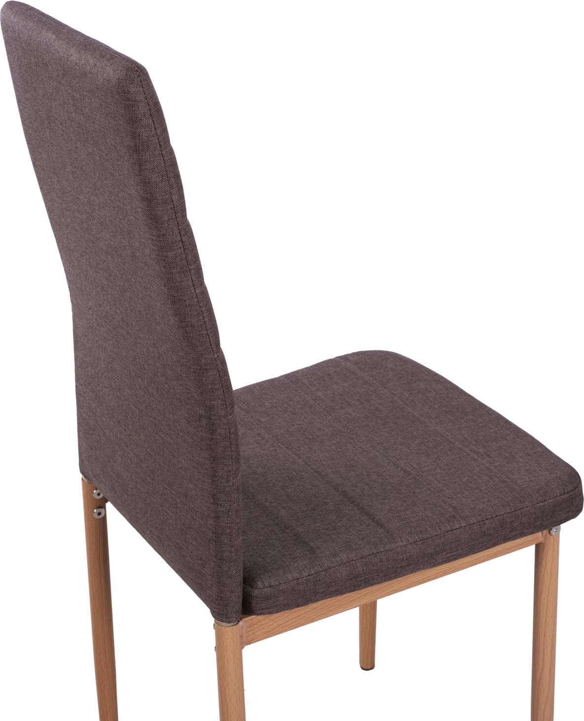 Karrige metalike Lady FH0037.13, pëlhurë kafe me kornizë metalike K/D 40x48x95 cm, set prej 4 copash