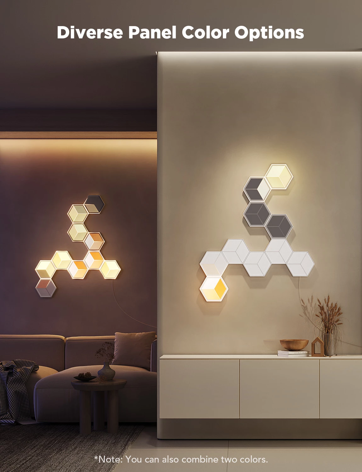 Panel ndriçimi smart Govee Glide Hexagon Ultra, Wi‑Fi, Meteor Gray, 1 copë (Expansion Pack)