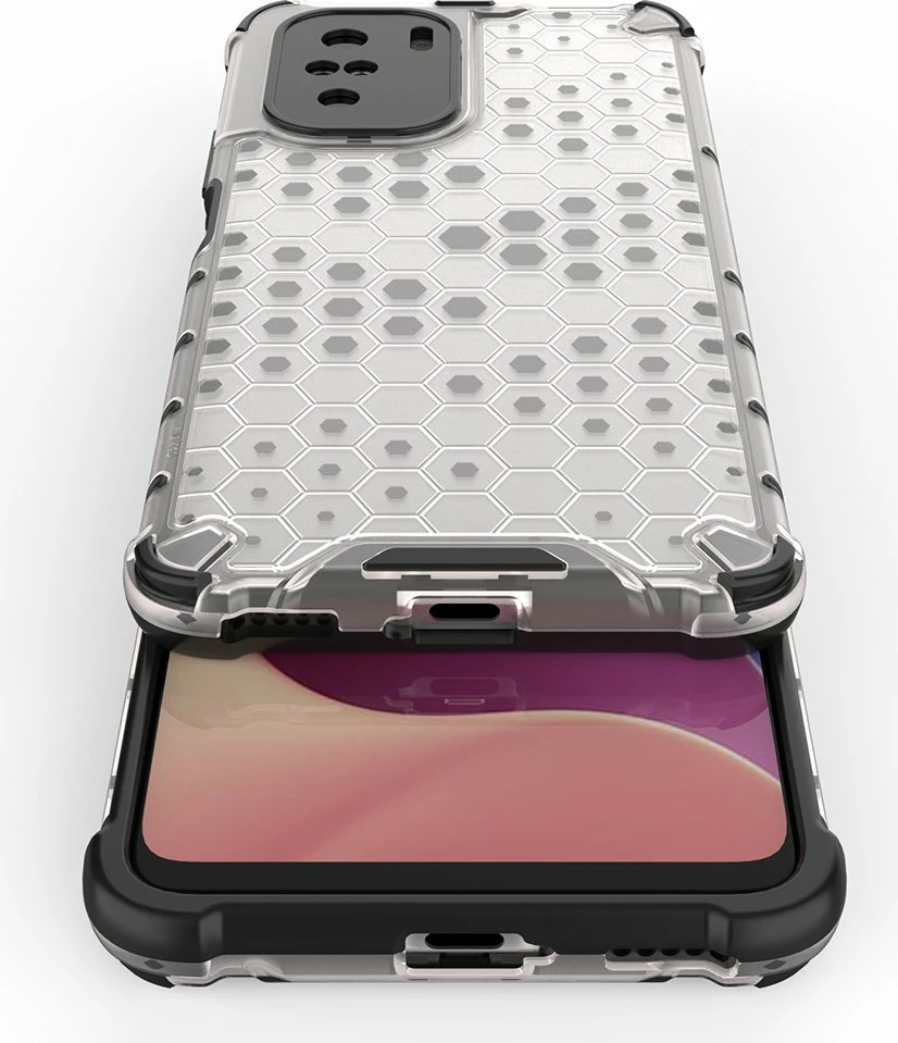 Mbështjellës Hurtel Honeycomb për Xiaomi Redmi K40 Pro+, K40 Pro, K40, Poco F3, Kuq