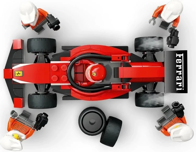 Set LEGO City 60443, Pit Stop & Pit Crew me veturë Ferrari, Kuq
