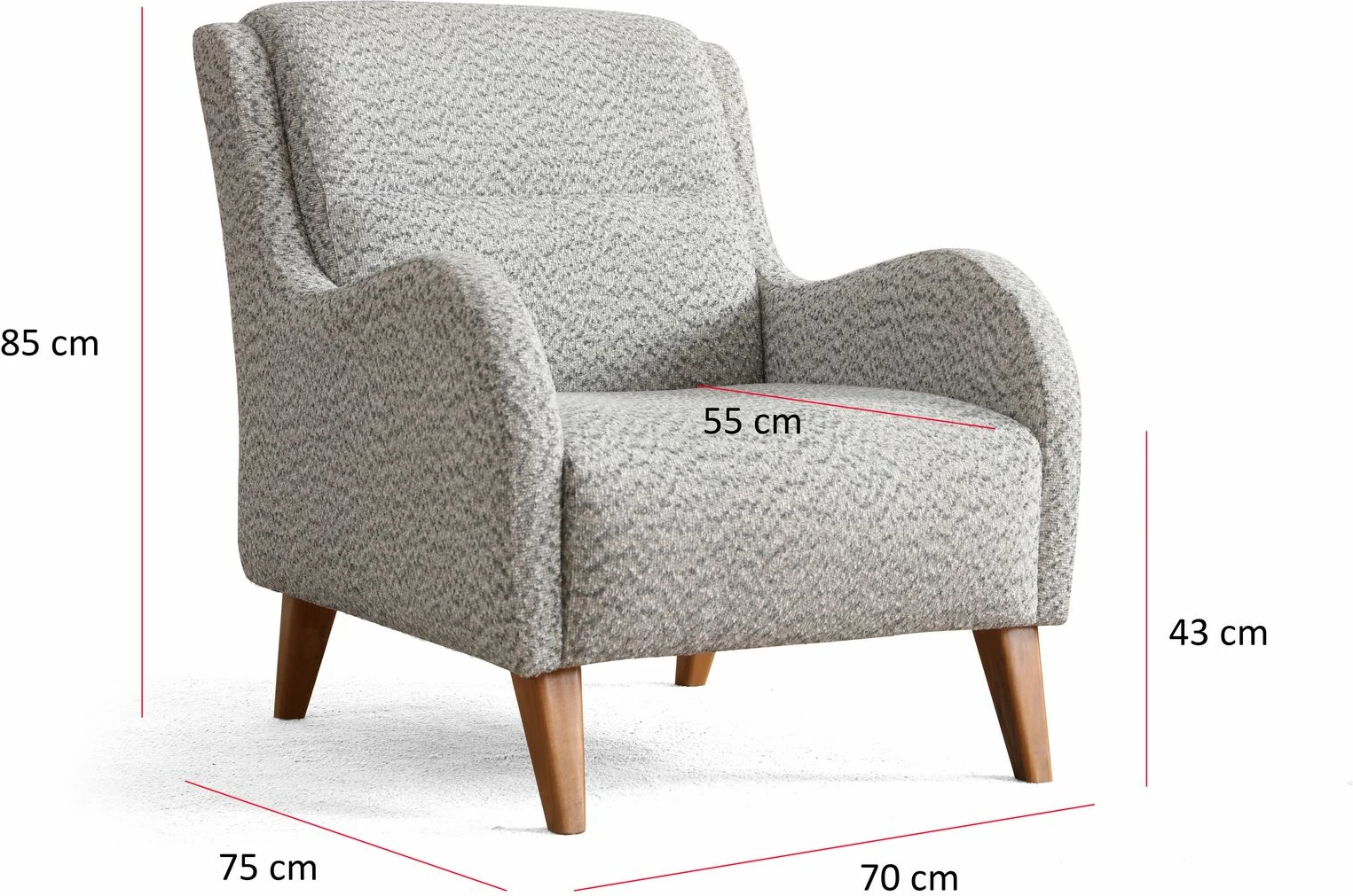 Karrige Wing Atelier del Sofa, Nice Bergere, krem dhe kaltër