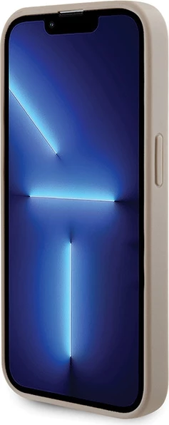 Mbështjellës Guess GUHCP15LPS4DGPD për iPhone 15 Pro 6.1", 4G Strass Metal Logo, Ari