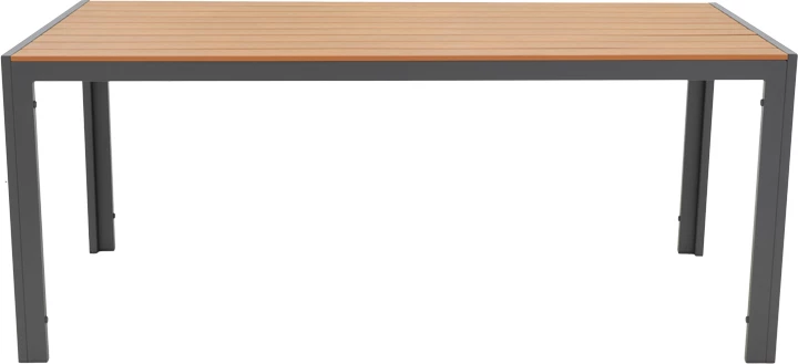 Tavolinë me karrige Nares-Norture set prej 5 alumini dhe dru i përpunuar ngjyrë natyrale 180x90x72.5cm