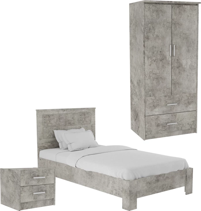 Paketa e mobiljeve për dhomë studenti OLYMPUS set prej 3 pjesësh, ngjyrë anthracite antike