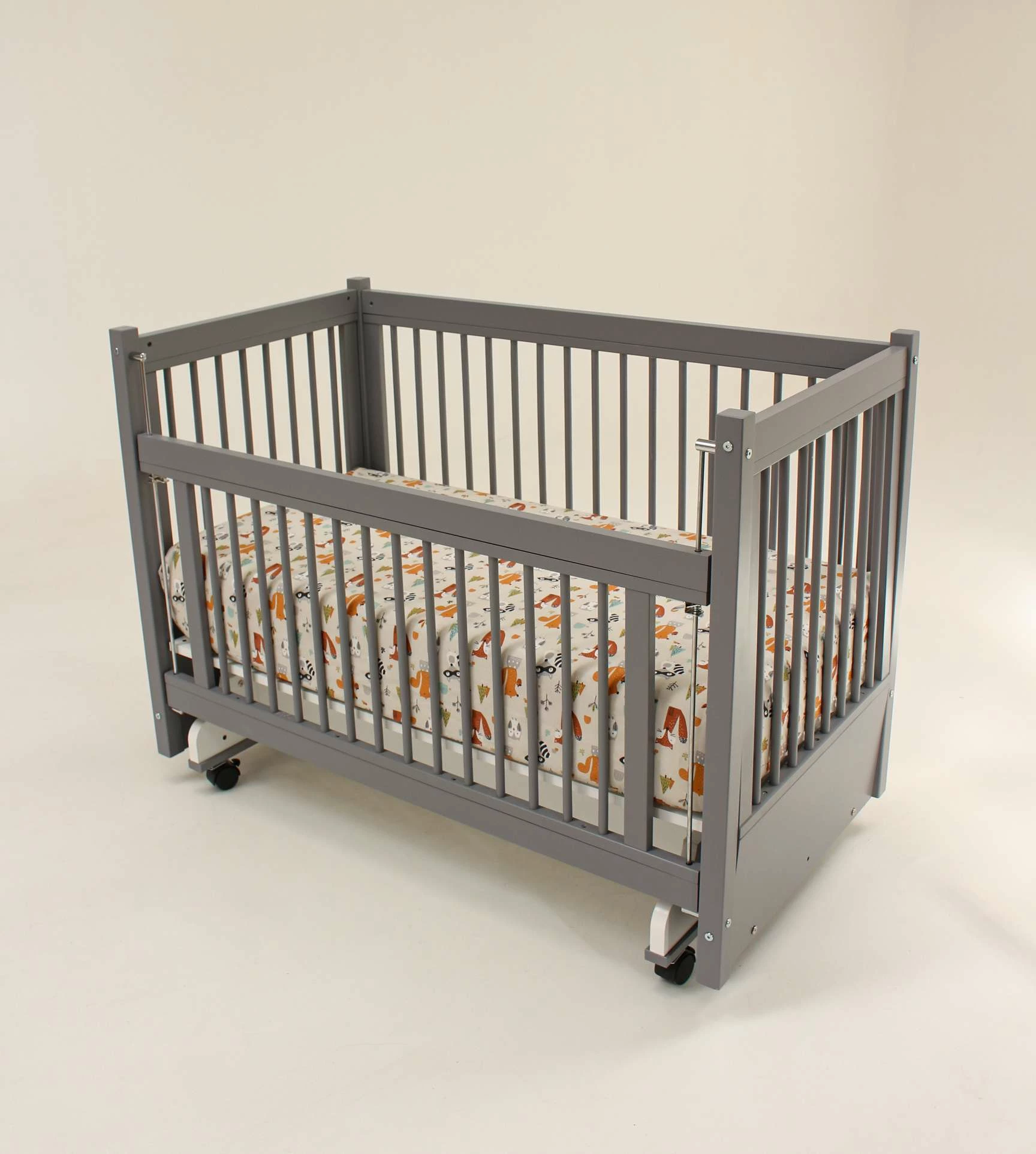 Djep për fëmijë, ngjyrë gri, Skye Decor, Elegance