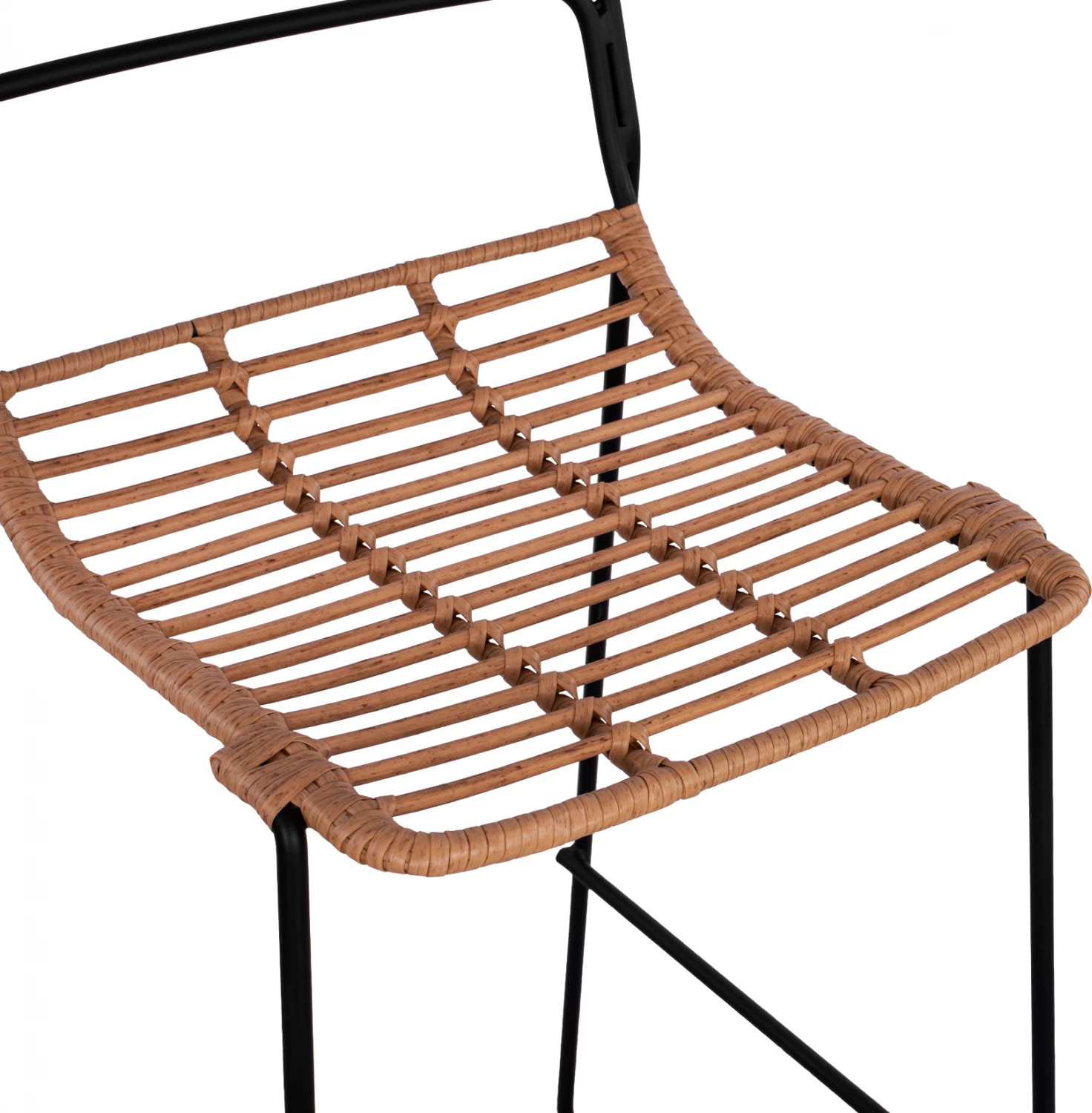 Karrige për bar Allegra FH5642 me thurje, ngjyrë bezhë, 48x53x100 cm