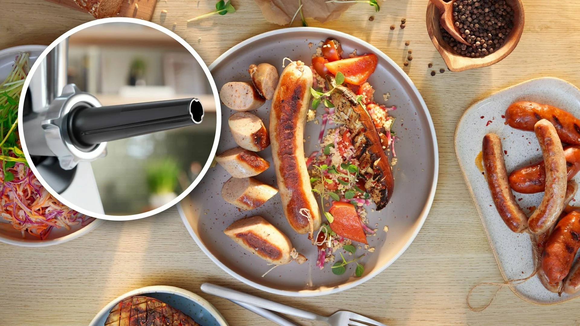 Makinë mishi Bosch Serie 4 MFWS420W, 1900 W, Bardhë, Zi