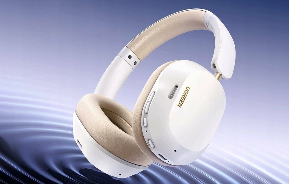 Kufje Ugreen HiTune Max 5C, Bluetooth 5.4, Hybrid ANC, 75 orë, të bardha