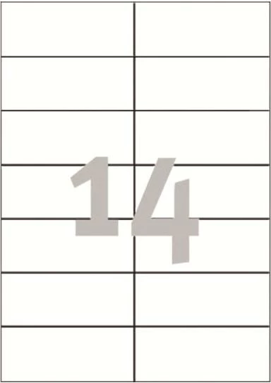 Etiketa vetëngjitëse, Avery Zweckform, 3653, 105 x 42.3 mm, A4, 100 fletë, të bardha