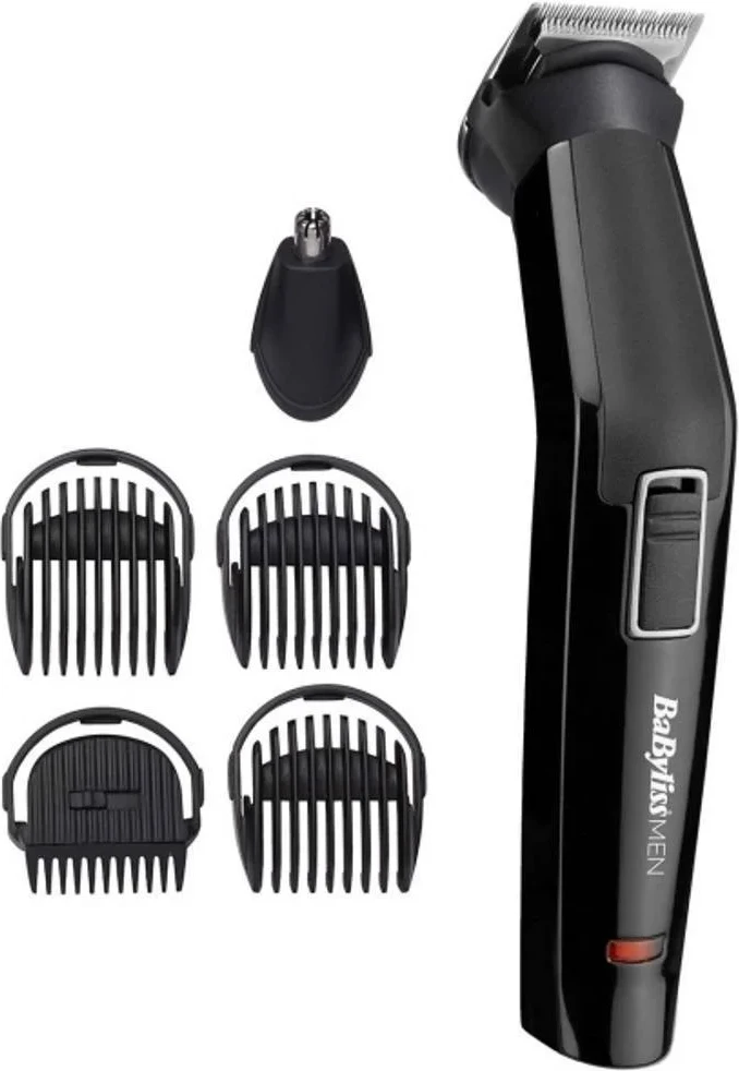 Trimer shumëfunksional, BaByliss MT725E, 6-në-1 pa kabëll, 60 min bateri, tehe çelik inoksi