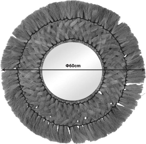 Pasqyrë Ailan Inart, ngjyrë natyrale, D60x8cm