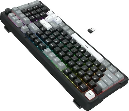 Tastierë mekanike Redragon ARLOKKS QMK K742, 96%, RGB, wireless/wired, anglisht, e zezë