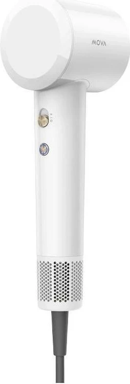 Tharëse flokësh Mova Turbo, 1600W, jonizim, ekran LED, e bardhë