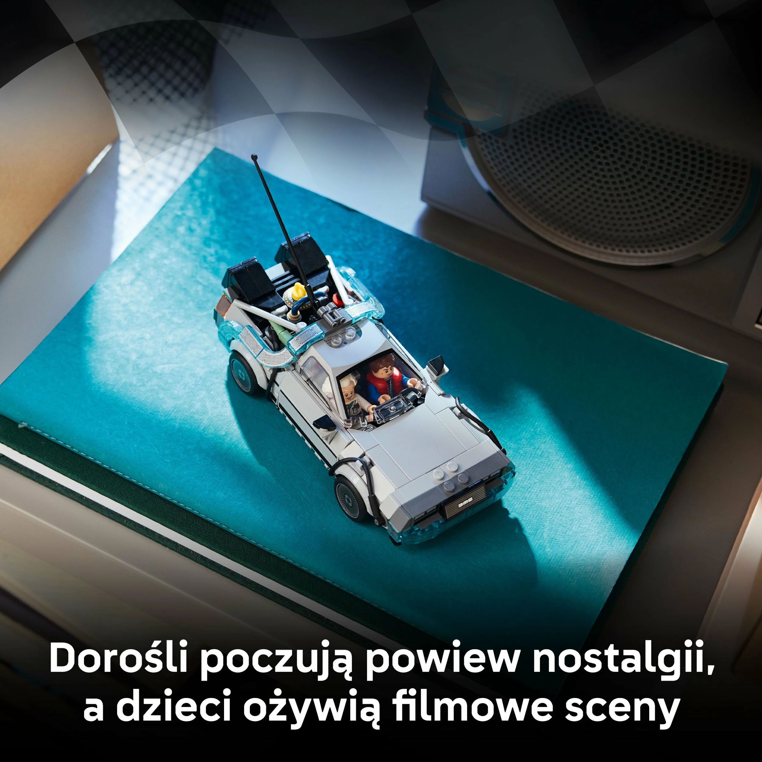Set ndërtimi LEGO Speed Champions Time Machine Back to the Future 77256, 357 copë, 2 minifigura, 9+