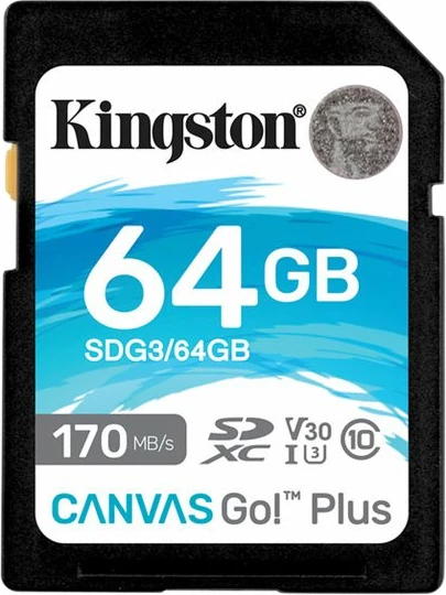 Kartë memorie Kingston Canvas Go! Plus SDXC 64GB