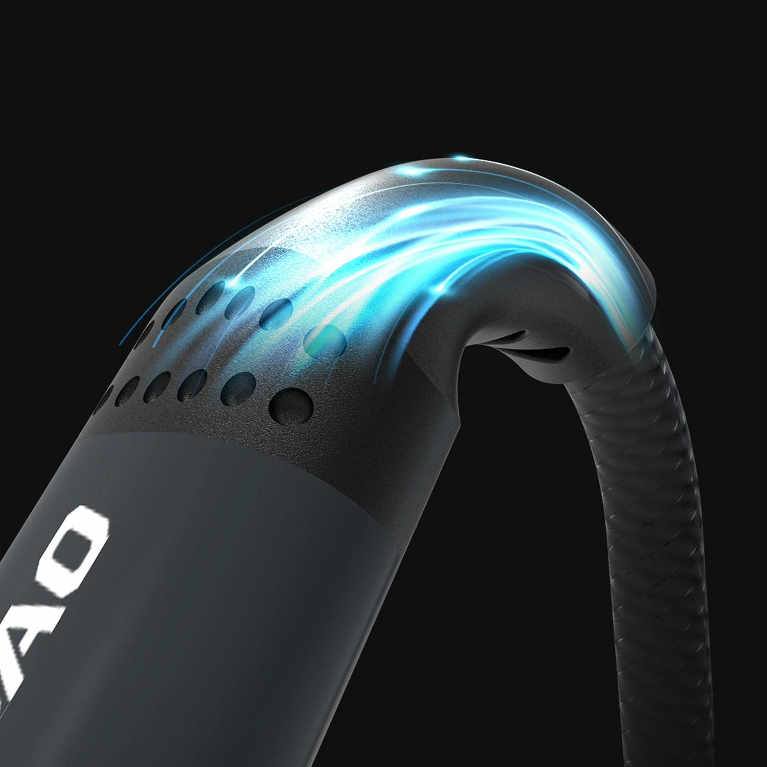 Kabllo Dudao L3ST USB-A në USB-C, 1.2m, 5A, i mbështjellë me najlon, Zi