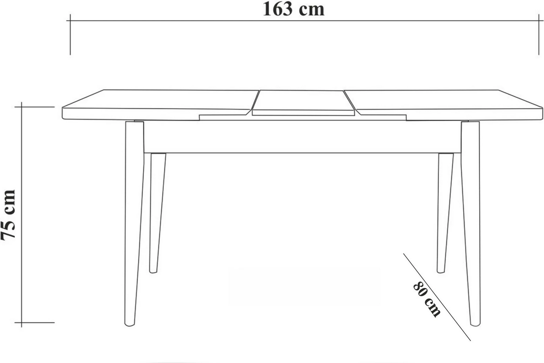 Set tavoline me karrige, zgjatese, Hanah Home Vina 0701-3, dru Atlantic, jeshile fëstëku (4 copë)