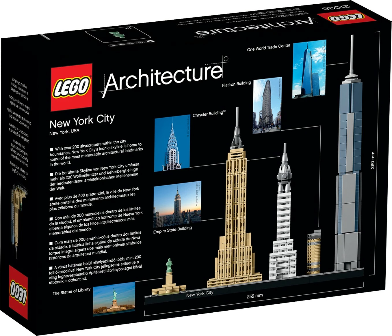 Set ndërtimi LEGO Architecture New York City 21028, 598 pjesë, shumëngjyrësh