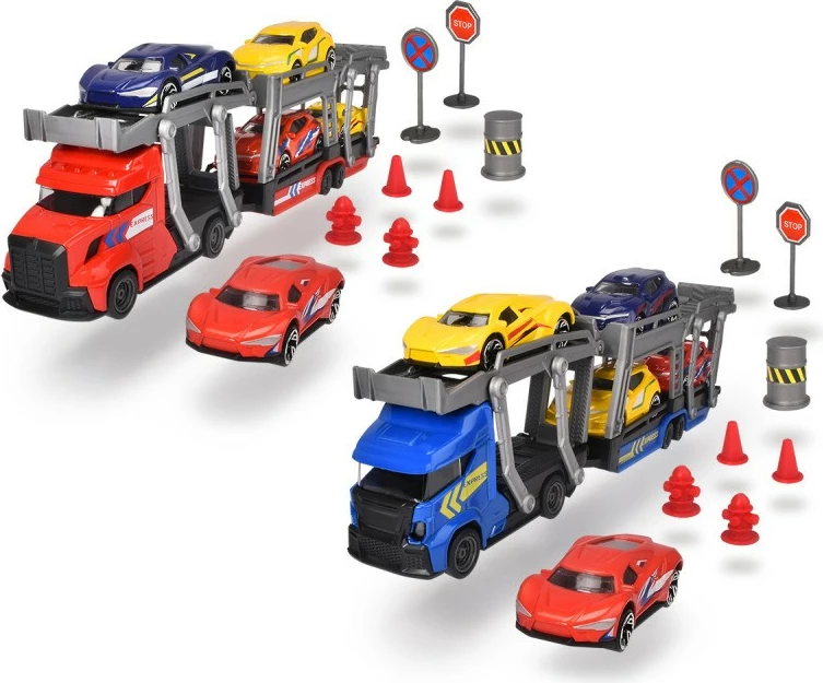Set lodrash kamion transportues Dickie me 5 makina metalike, shumëngjyrëshe