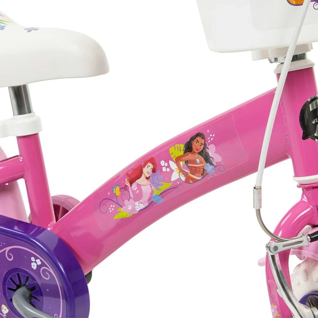 Biçikletë fëmijësh HUFFY Disney PRINCESS 12" 22414W, e purpurt, me 4 rrota