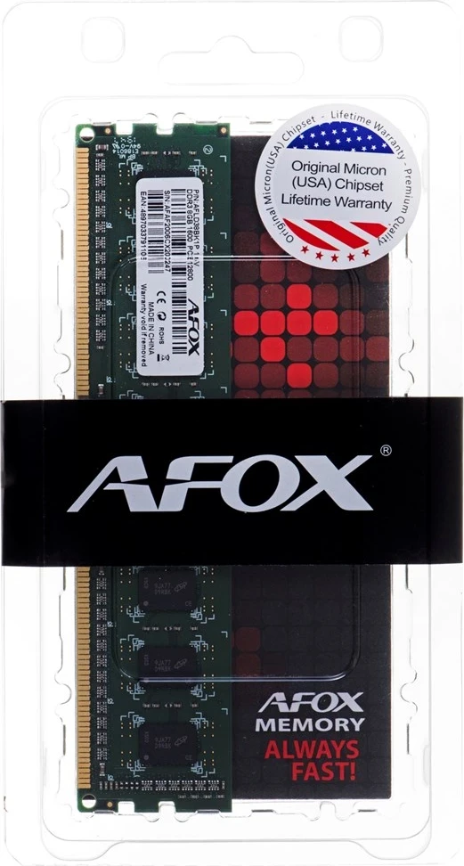 RAM memorie AFOX UDIMM, 8GB DDR3, 1600 MHz LV, 1,35V	