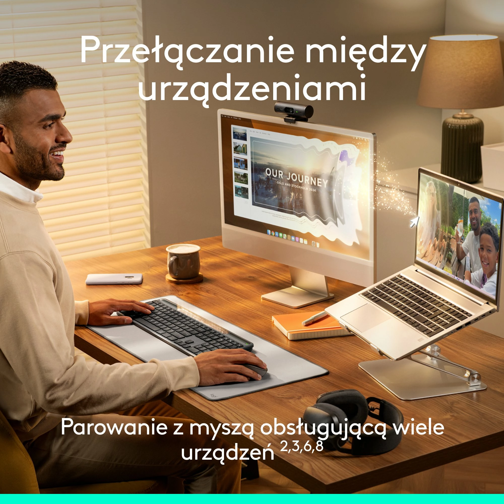 Tastierë wireless Logitech Slim Solar+ 920-013764, US layout, Bluetooth/Logi Bolt, full-size me numpad, Graphite