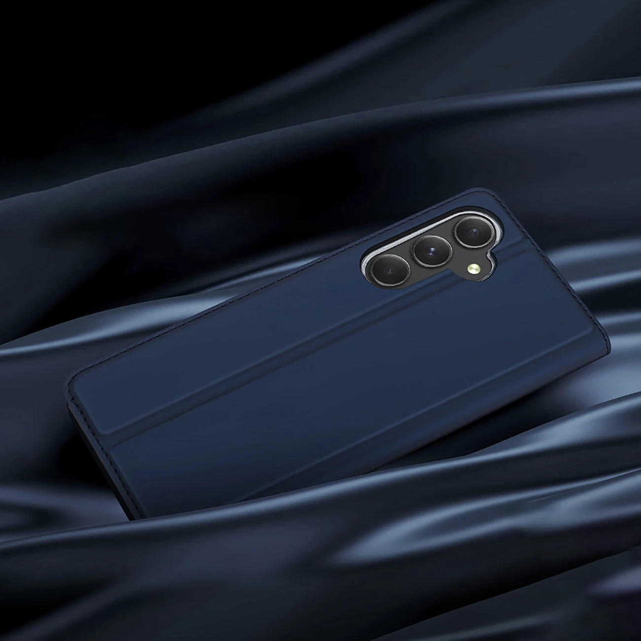 Mbështjellës Dux Ducis Skin Pro për Samsung Galaxy A55 5G, me kapak dhe xhep për kartela, Kaltër