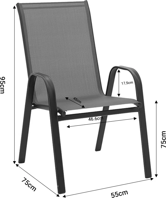Tavolinë me karrige, 5 pjesë, Valor-Calan,, metal, ngjyrë kafe, 110x60x70cm