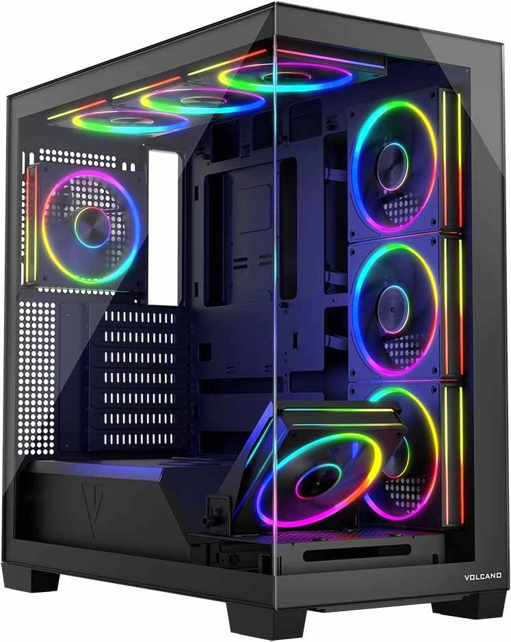 Kasë MODECOM STELLAR 8F ARGB, Midi Tower, e zezë