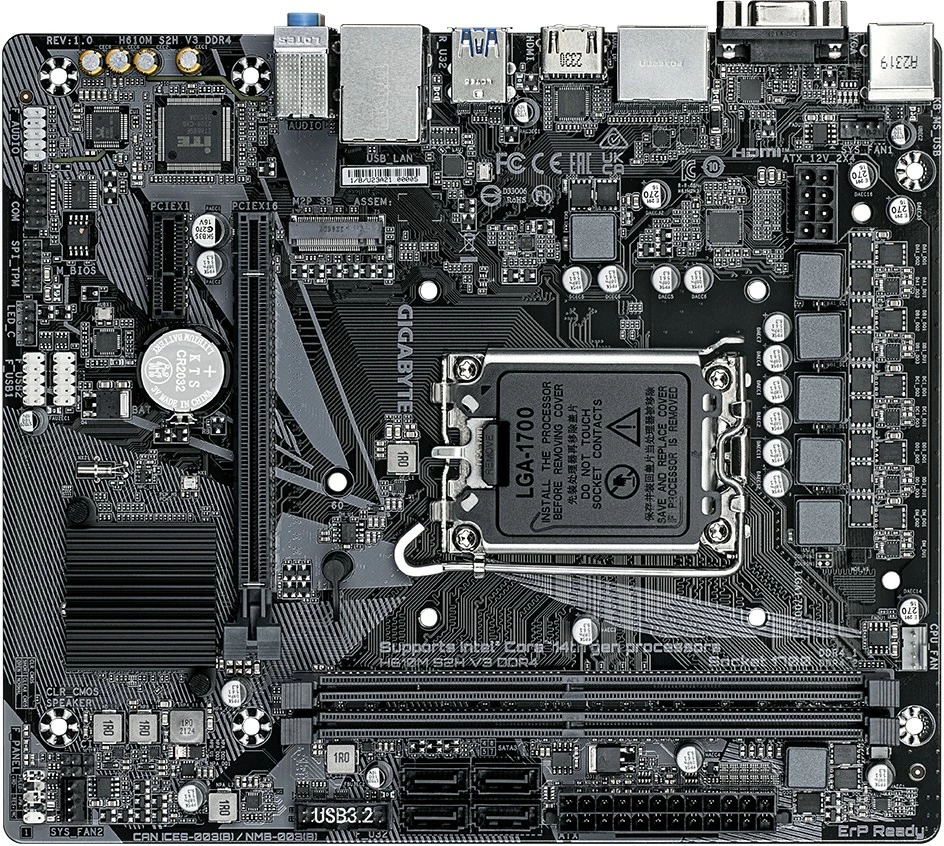 Pllakë amë Gigabyte H610M S2H V3 DDR4, Intel H610