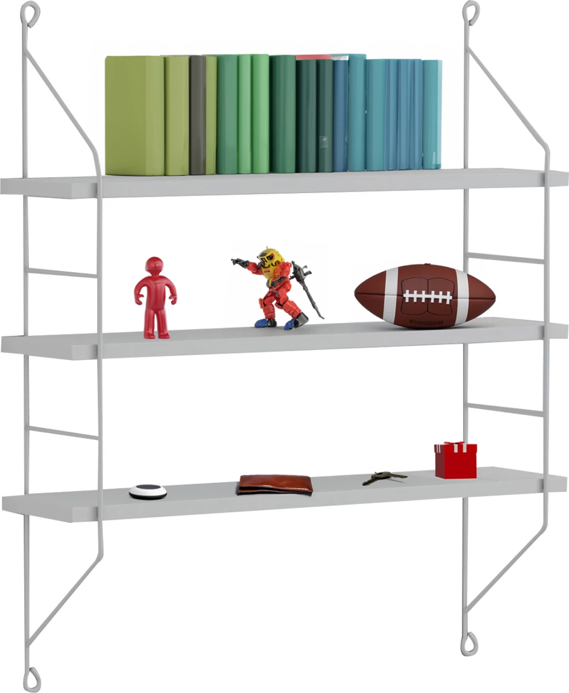 Rafta muri ACHALA FH9185.15 melaminë, ngjyrë e bardhë, 60x15x68H cm