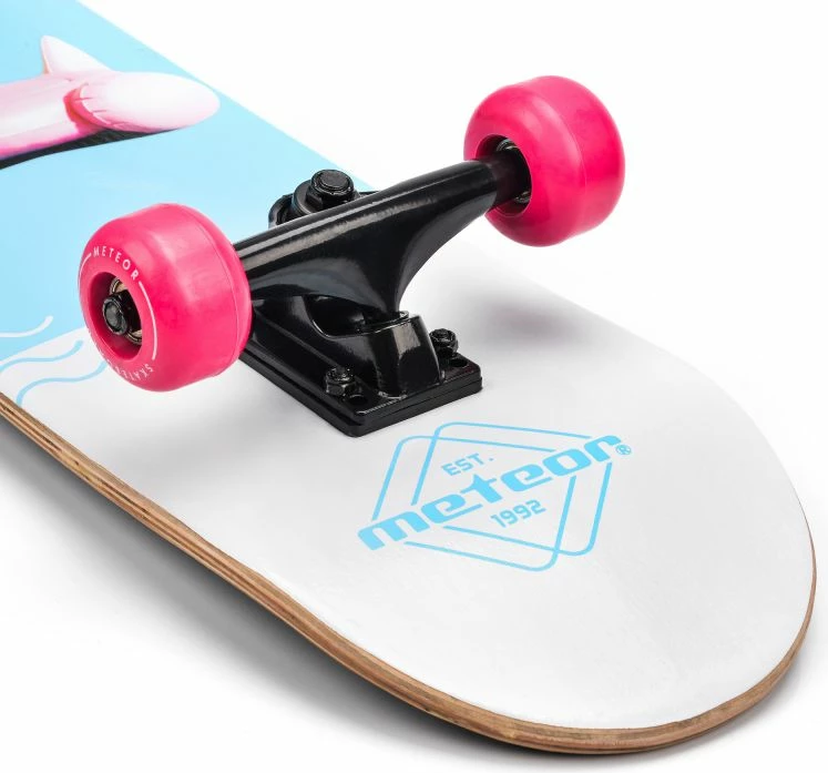 Skateboard Meteor, uniseks, Flamingo