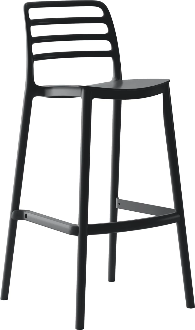 Karrige për bar polipropileni SNOD FH6099.02 e zezë 37,2x50x101,5Hcm