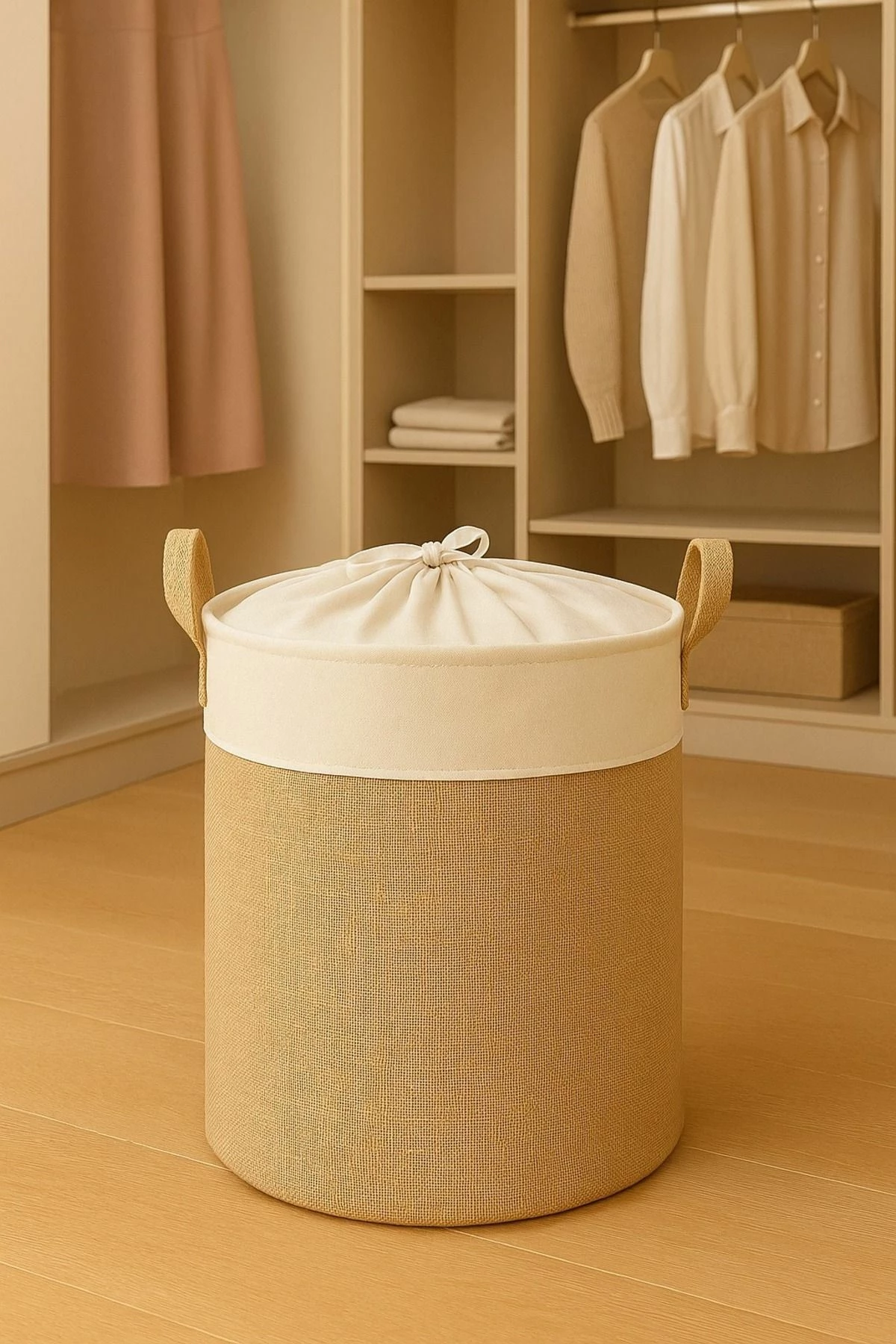 Shportë prej ndjesi, Evila Originals, YLC.B.G.S.034, e bardhë dhe krem, 37x37x37cm