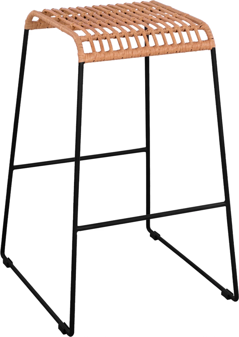 Karrige për bar Allegra FH5641 me thurje, ngjyrë bezhë, 49x50x76 cm