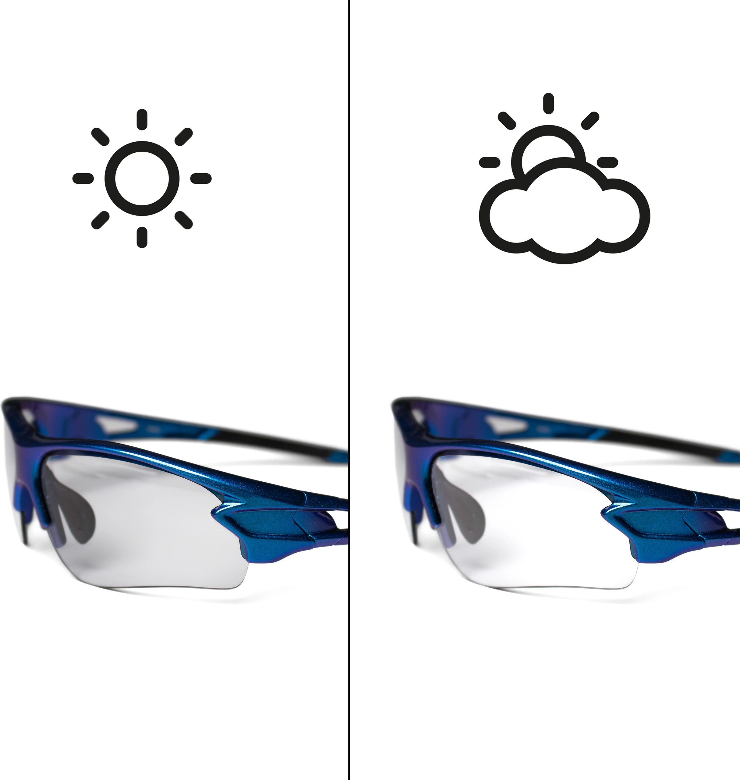 Syze çiklizmi Rockbros 10069, fotokromike, UV400, kaltër