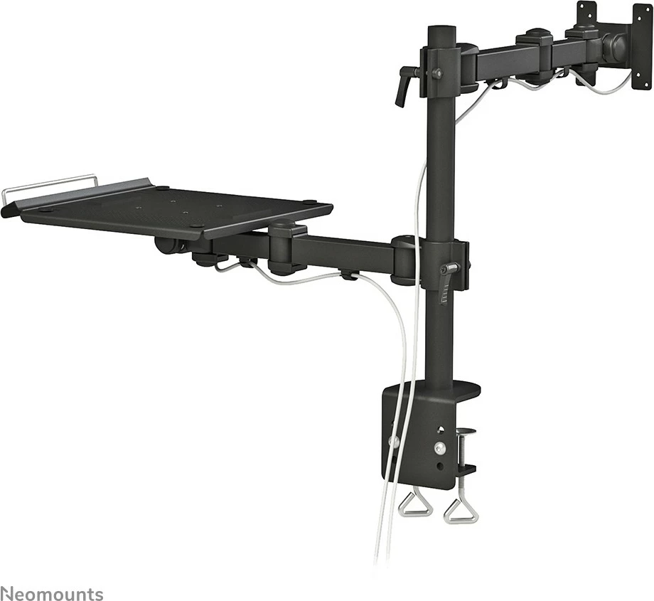 Krah tavoline Neomounts Newstar FPMA-D960NOTEBOOK, për monitor 10-27 inç dhe laptop, kapëse, i zi