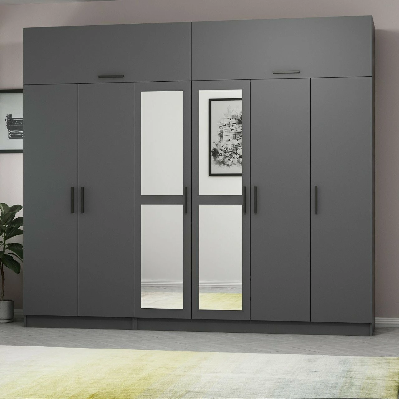 Dollap Skye Decor, ngjyrë antracit, 5277