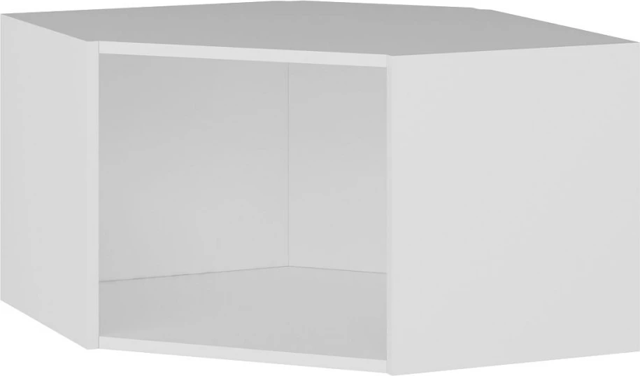 Dollap këndor për mur, ngjyrë e bardhë dhe dore, Skye Decor