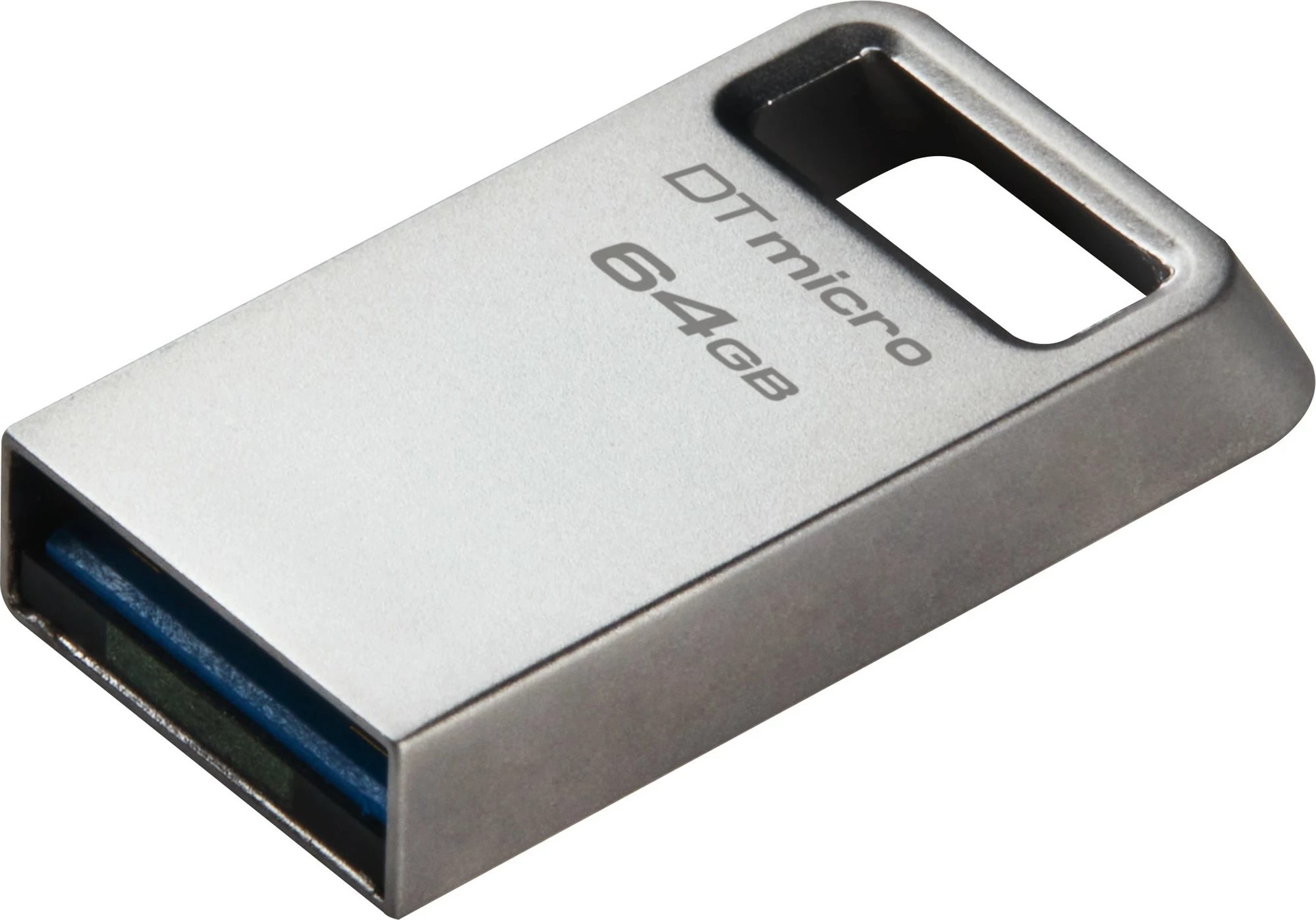 USB Kingston DataTraveler 64GB Micro 200MB/s Metal USB 3.2 Gen 1, Argjendtë
