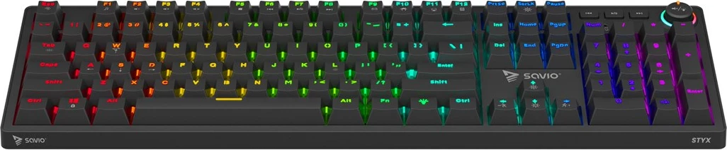 Tastierë mekanike SAVIO STYX, Outemu Brown, RGB, Full-size, e zezë
