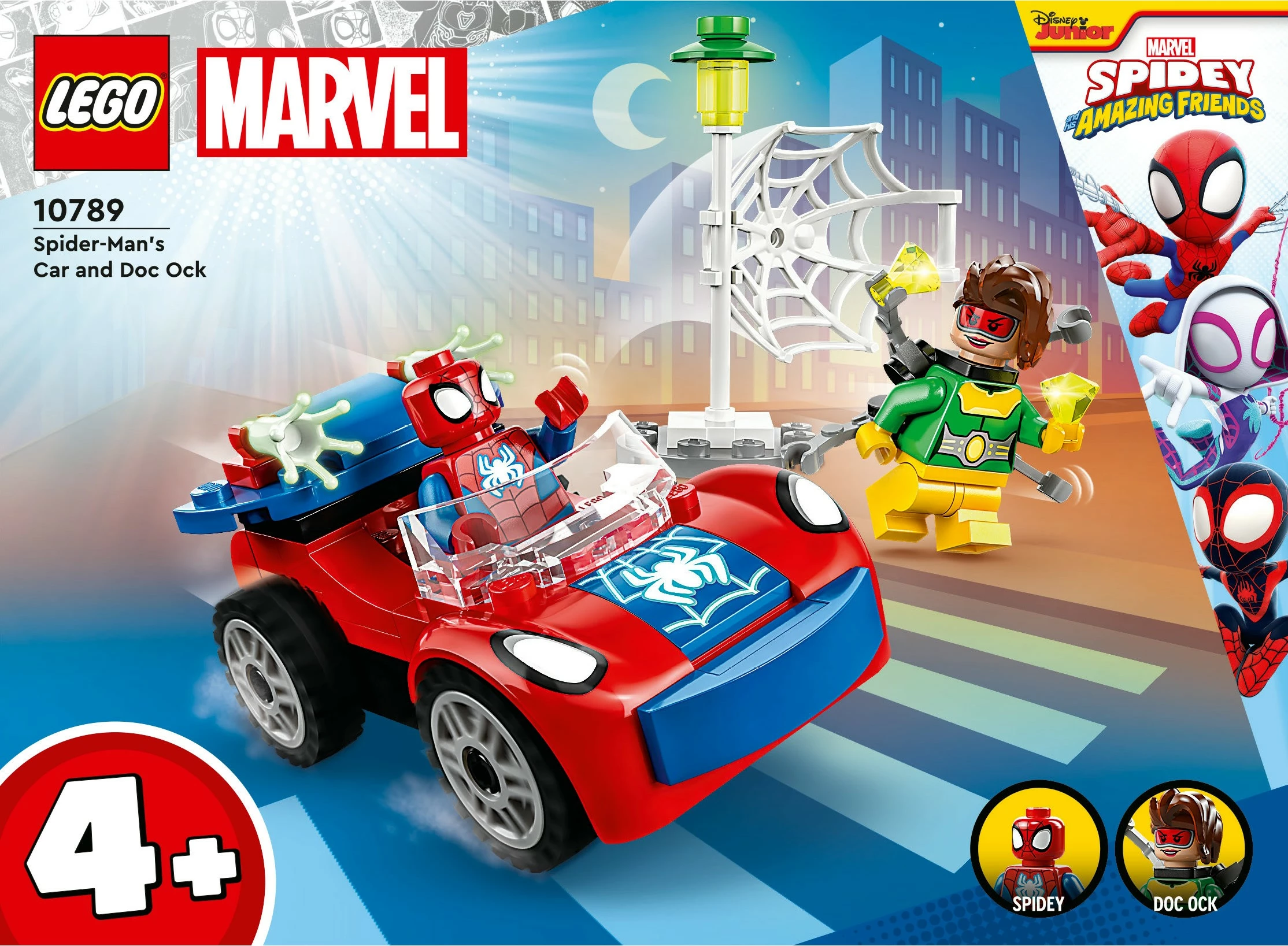 Set ndërtimi LEGO Marvel Spider-Man's Car dhe Doc Ock, 48 pjesë, shumëngjyrësh