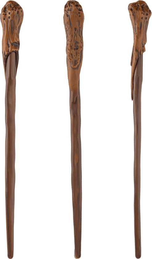 Stilolaps replikë shkop magjik Cinereplicas Harry Potter Ron Weasley 25.3 cm, me bazament dhe shënues libri, kafe