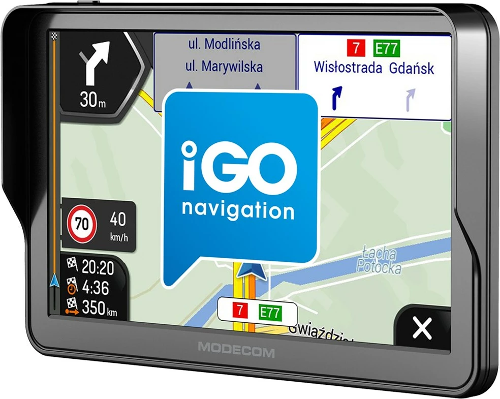 GPS navigacion për vetura MODECOM FreeWAY CX 7.3 me iGO Navigation Truck, 16 GB, E zezë