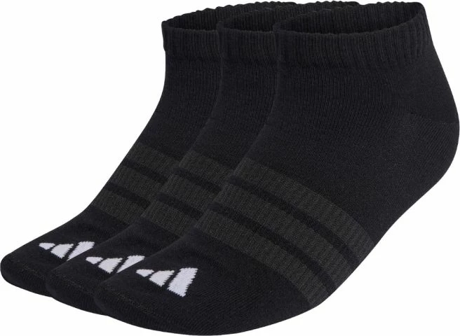 Çorape të shkurtra adidas Essentials Low Cut 3p KC9628, të zeza, set prej 3 palë