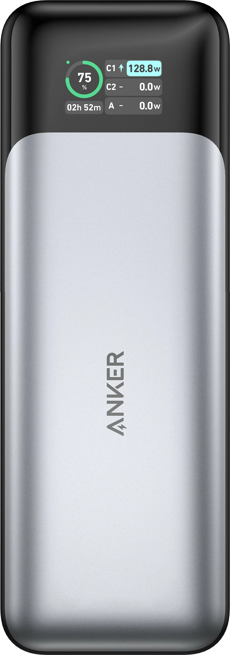 Powerbank Anker 737, 24000 mAh, 140 W, Ngjyrë e zezë, Argjend