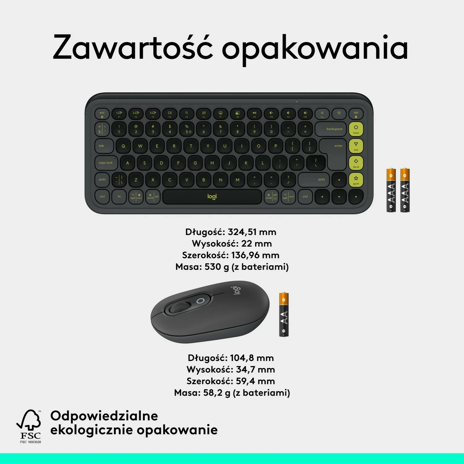 Tastierë dhe maus Logitech POP ICON Combo, grafit