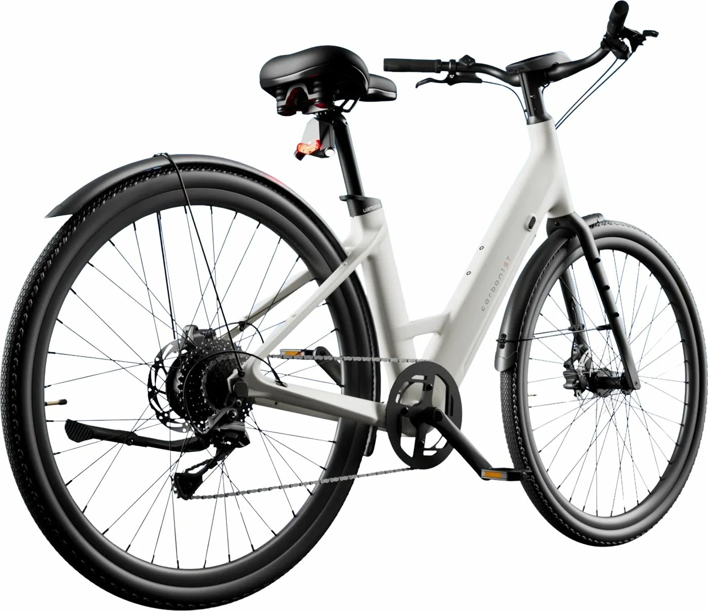 Biçikletë elektrike Urtopia Carbon 1 ST Step-Thru, madhësi M (155–185 cm), kornizë karbon, motor 250W, bateri 352.8 Wh, e bardhë