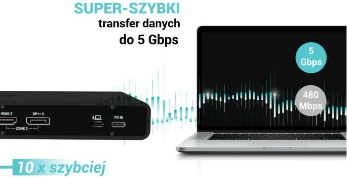 Kasë docking i-tec CADUA4KDOCKPDB, universal, 4K, Power Delivery 85W, e zezë